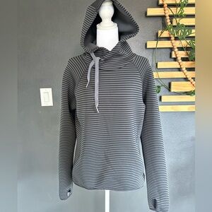 Columbia Omni Wick Advanced Evaporation Charcoal Striped Hoodie